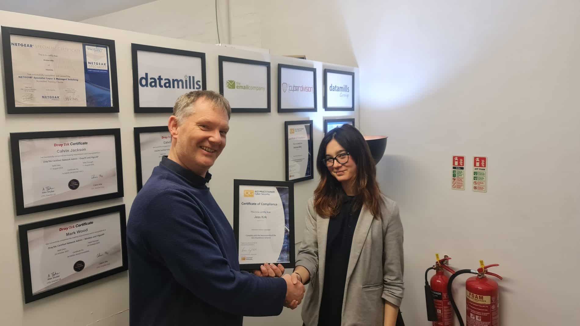 Datamills Jess is a Cyber Essentials ACE practitioner - Datamills